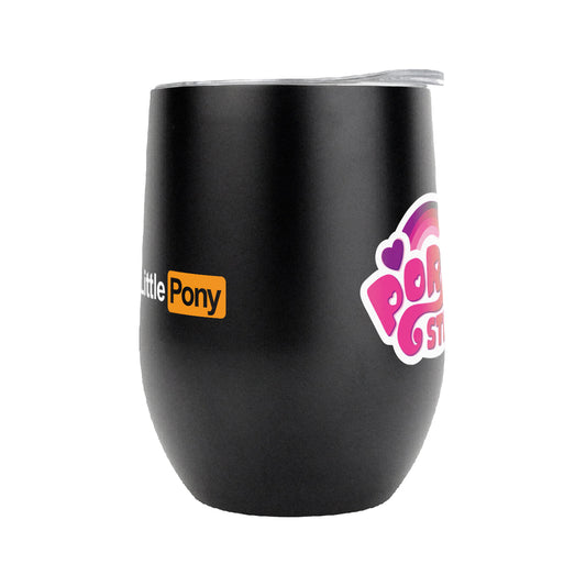 P*rn or Pony Stainless Steel Insulated Travel Mug