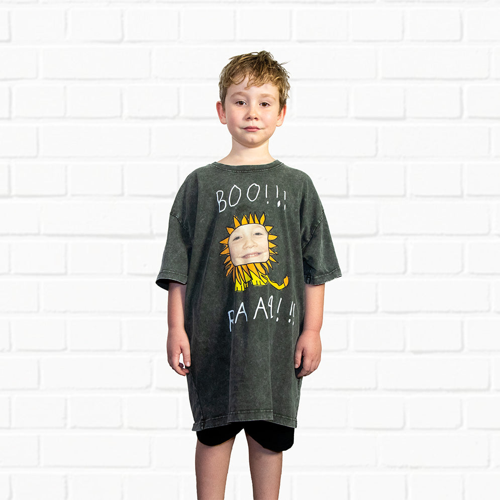 Boo!!! Raaa!!! Snow Washed Kids' T-shirt