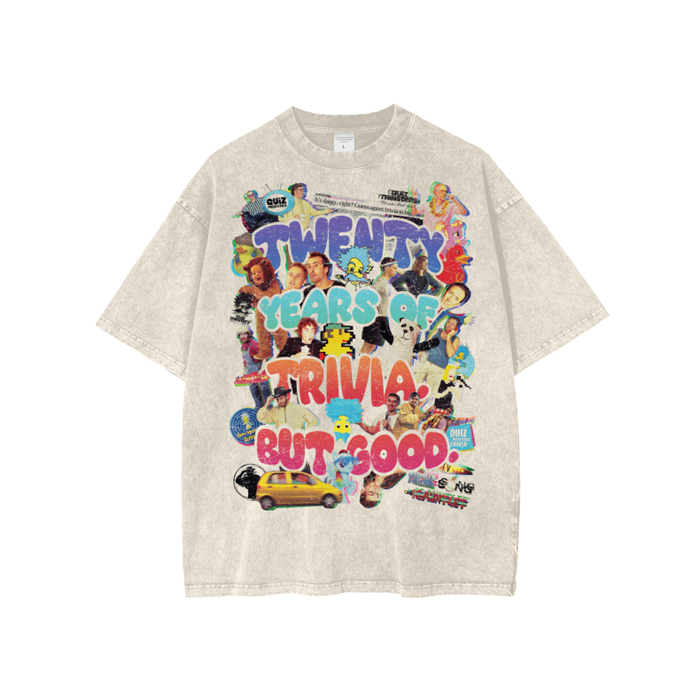 20 Years of Trivia Vintage Acid Wash Unisex T-shirt
