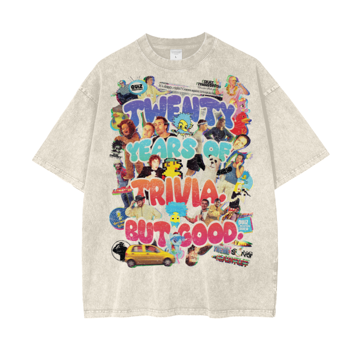 20 Years of Trivia Vintage Acid Wash Unisex T-shirt
