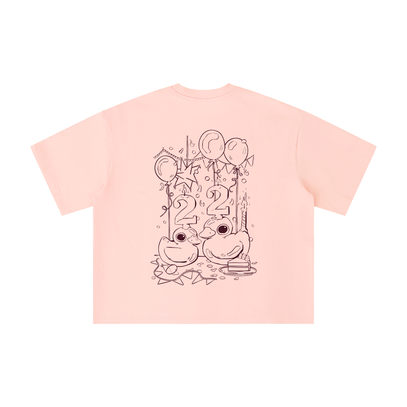 2 Little Ducks Birthday Unisex Boxy T-Shirt