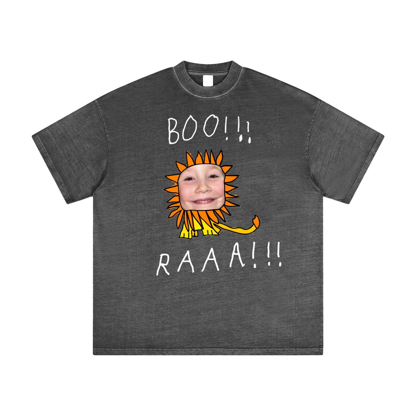 Boo!!! Raaa!!! Unisex Snow Washed T-Shirt