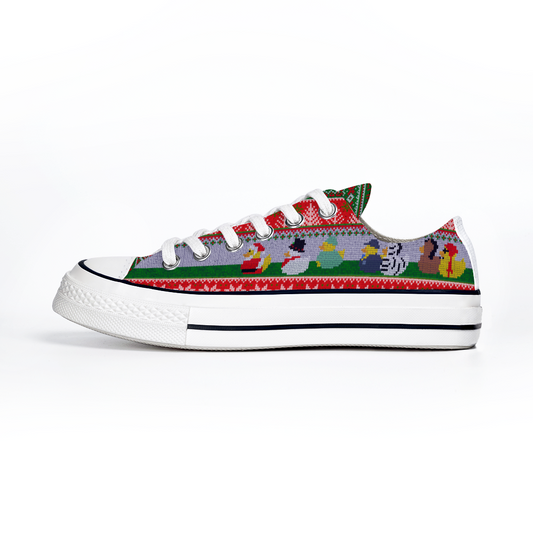 Merry Quizmas Duck Derby Low Top Canvas Shoes