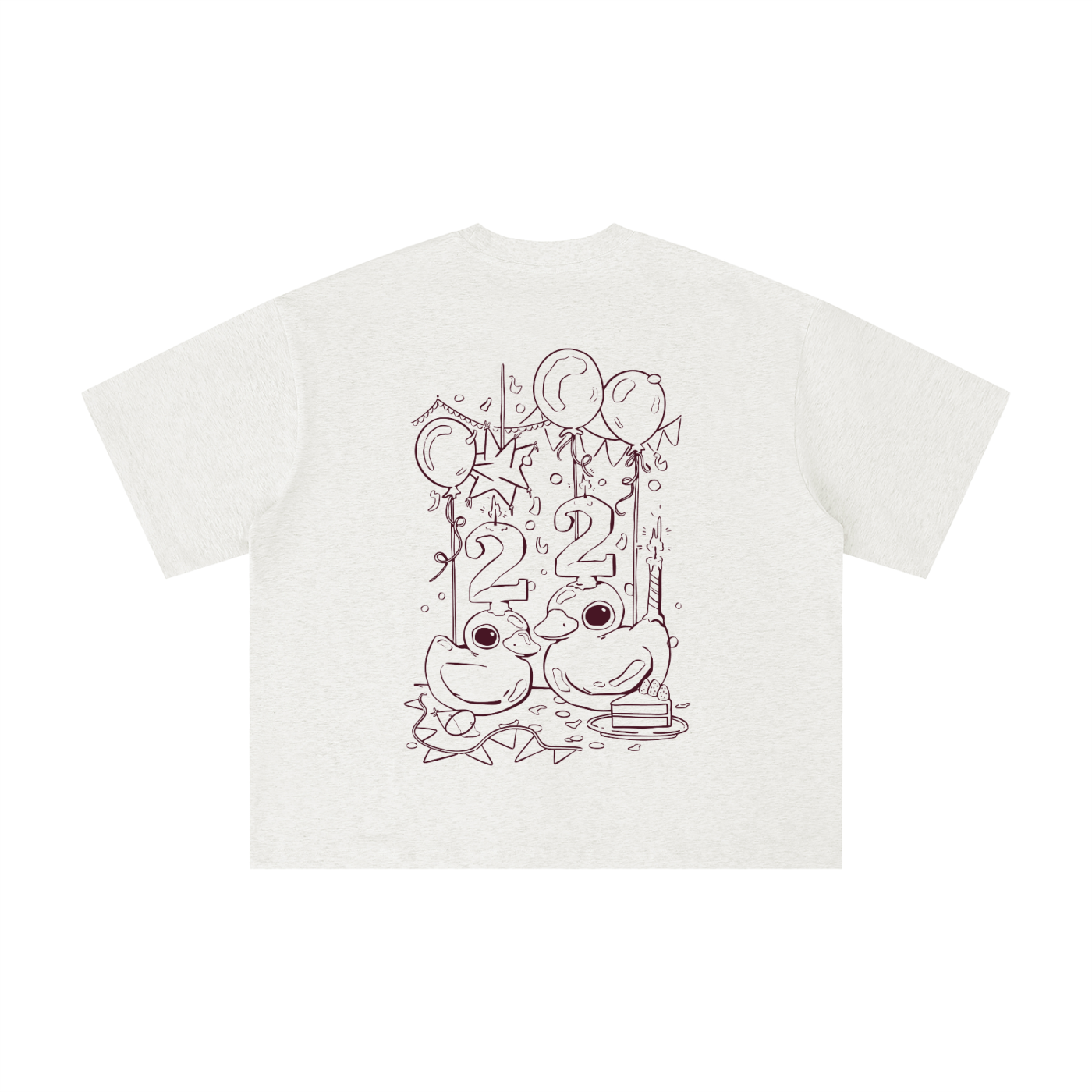 2 Little Ducks Birthday Unisex Boxy T-Shirt