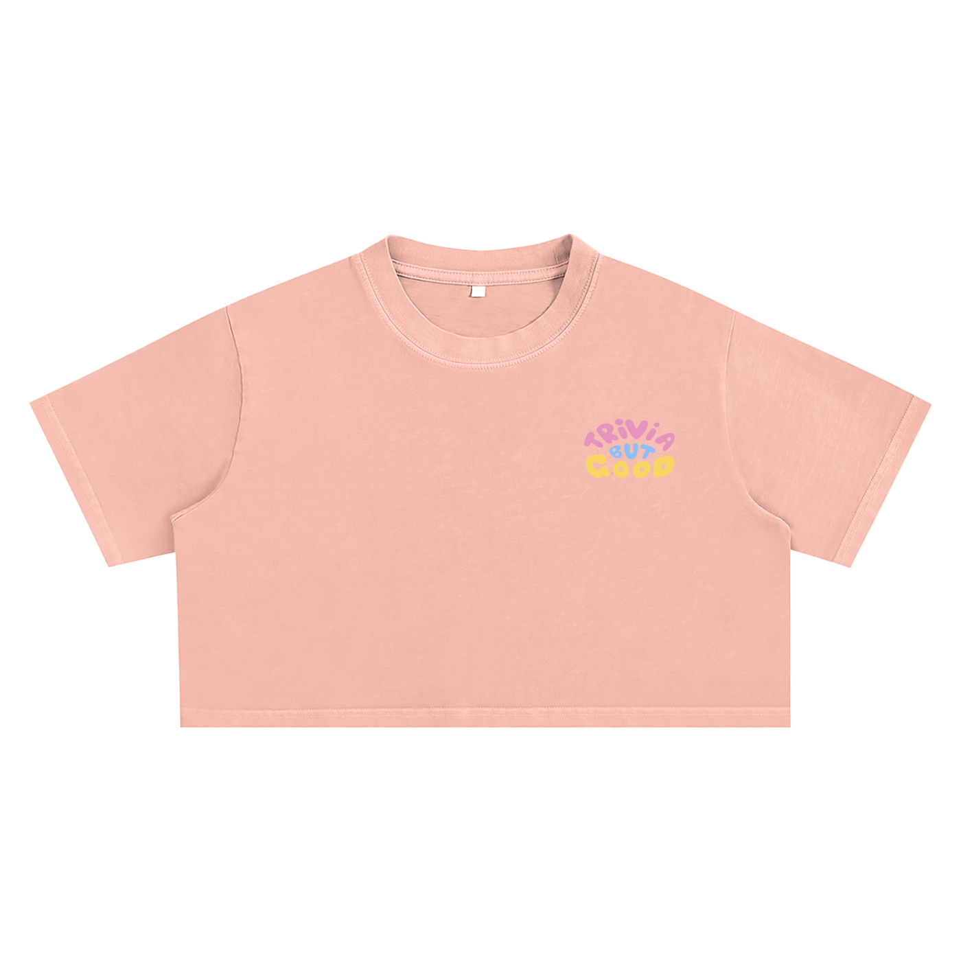 Trivia But Good Snow Washed Crop Top