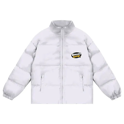 Survey Says Unisex Zipper Puffer Coat