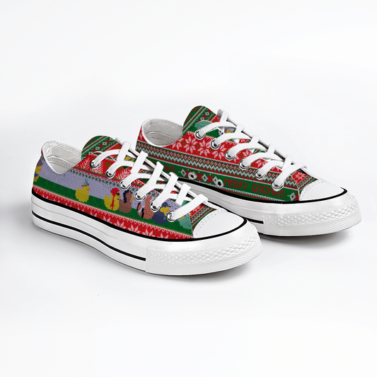 Merry Quizmas Duck Derby Low Top Canvas Shoes