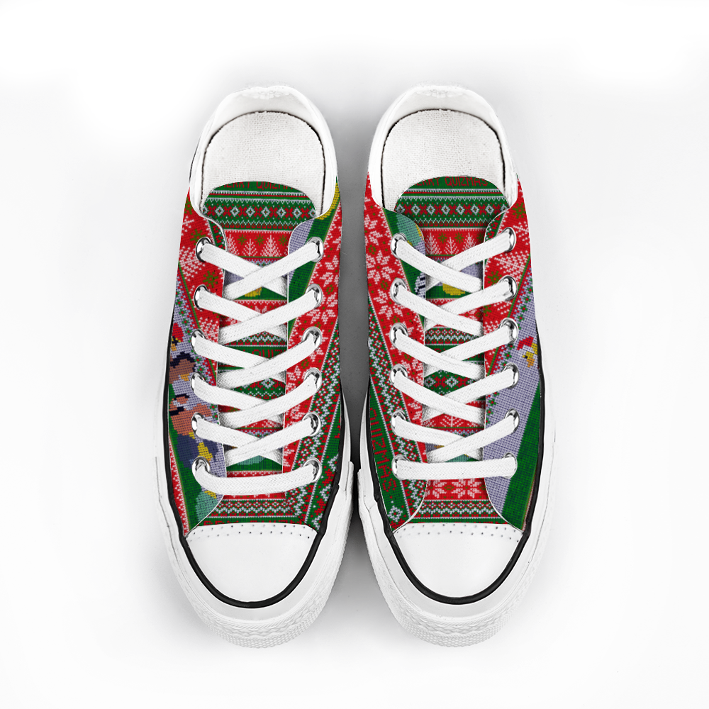 Merry Quizmas Duck Derby Low Top Canvas Shoes