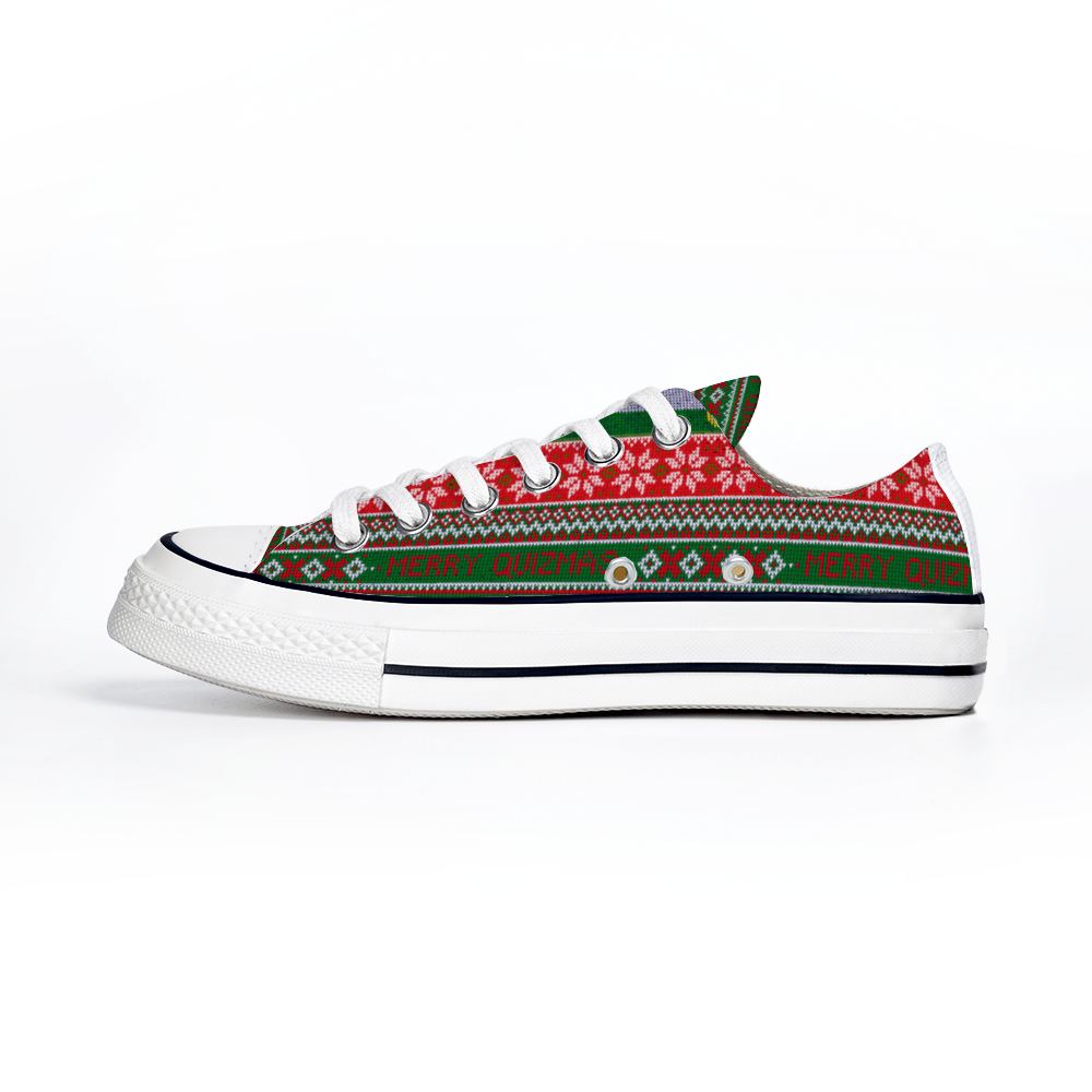 Merry Quizmas Duck Derby Low Top Canvas Shoes